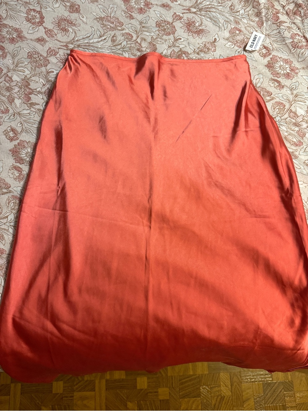 Old Navy Coral Satin Slip Skirt NWT